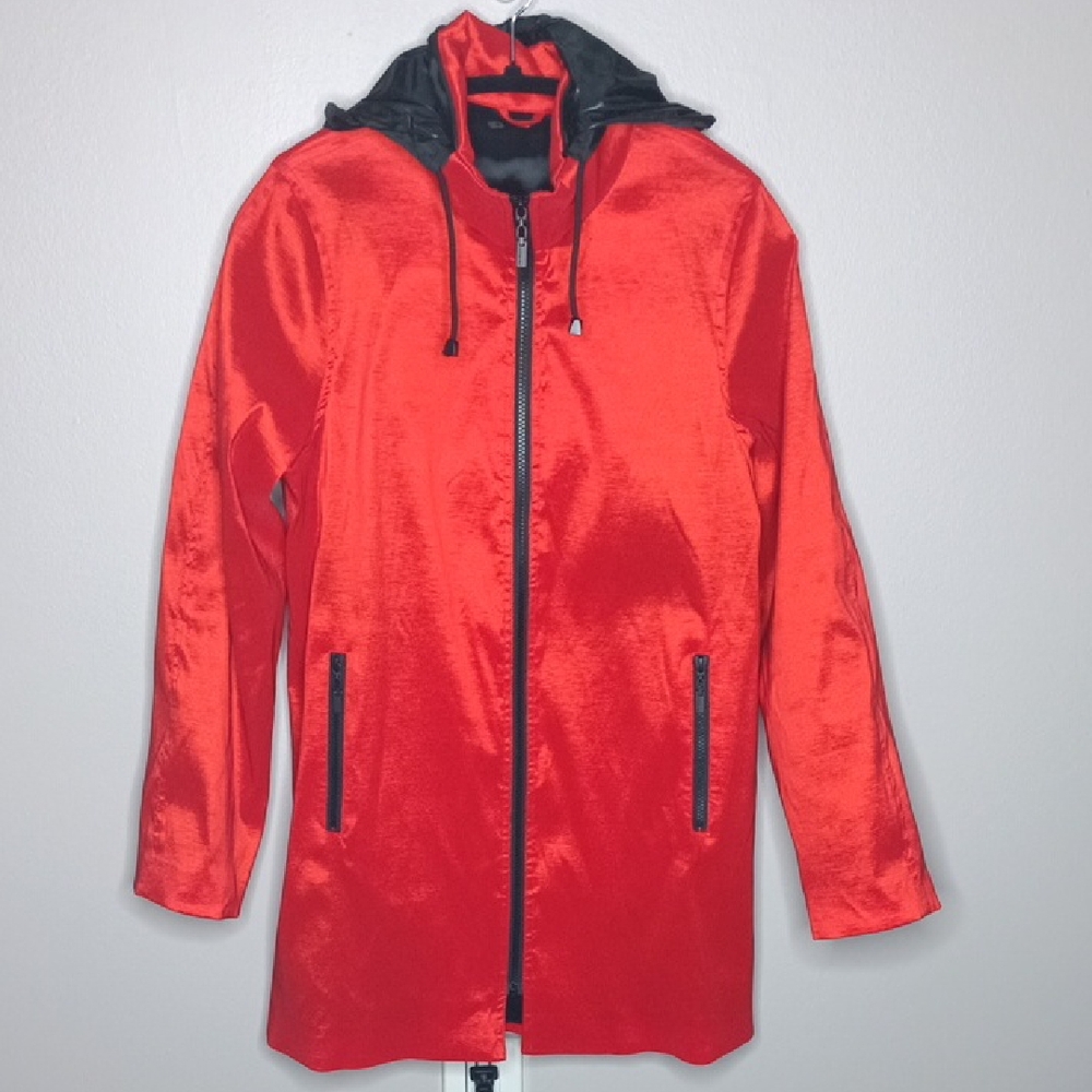 Mycra Pac Vibrant Red Utility Jacket Windbreaker Raincoat Lightweight Small
